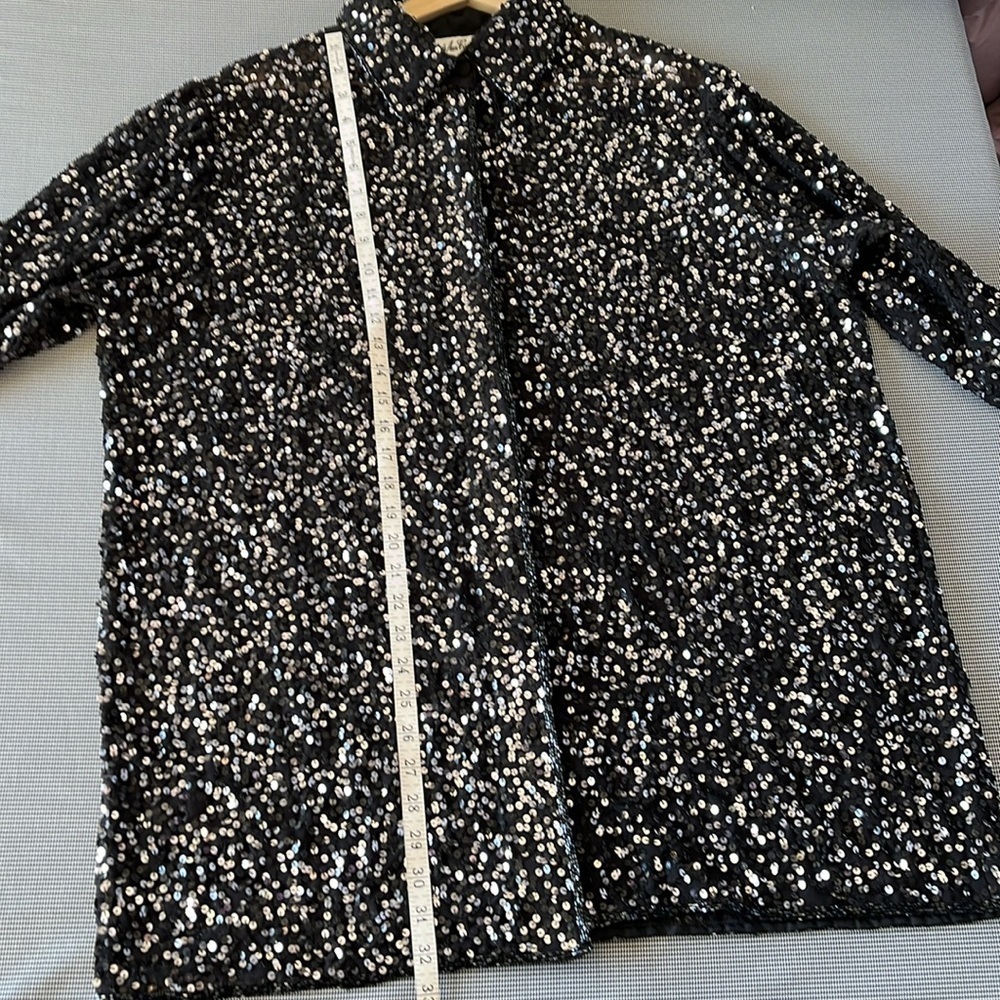 Judith Ann Creations Women’s Sequins Jacket Blouse L - Picture 10 of 12